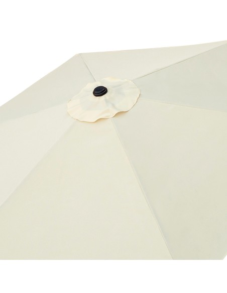 Parasol de jardin hexagonal Ø300 cm avec système à double poulie