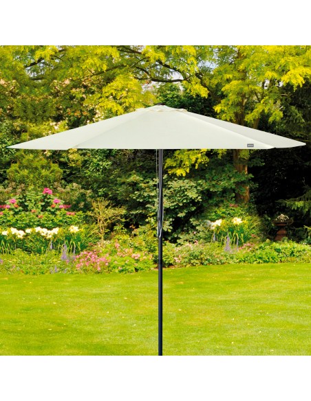 Parasol de jardin hexagonal Ø300 cm avec système à double poulie