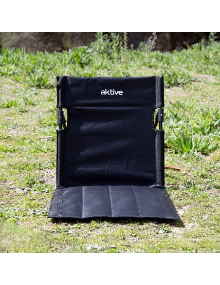 Siège de sol pliable 40x40x40 cm noir