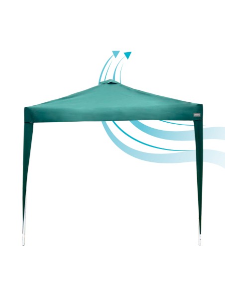 Cenador plegable y ajustable en altura Max - Air 300x300/240 - 250 cm verde