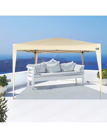 Tonnelle pliable 300x300x240 cm couleur crème