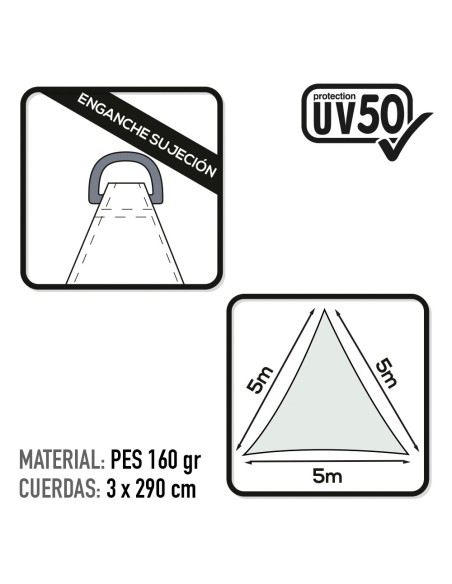 Store triangulaire 500x500x500 cm blanc