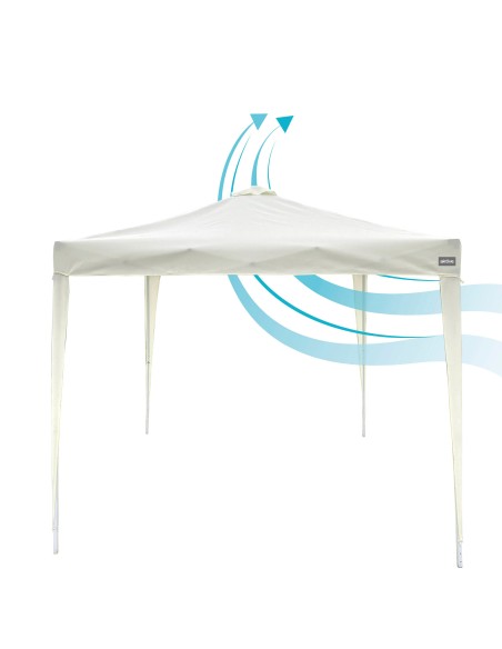 Tonnelle pliante et réglable en hauteur Max-Air 300x300x240/250 cm blanche