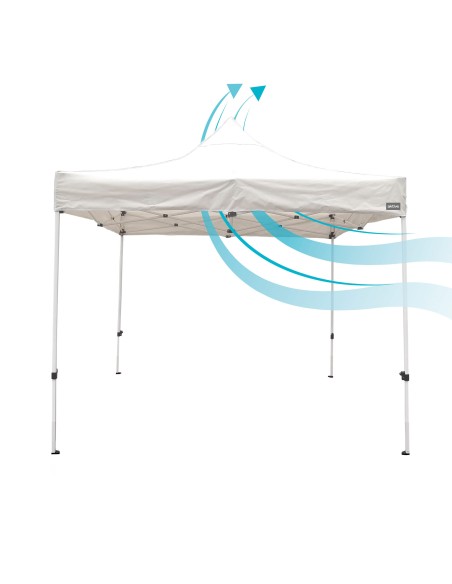 Tonnelle pliable et réglable en hauteur Max-Air 300x300x220/320 cm blanc