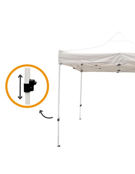 Tonnelle pliable et réglable en hauteur Max-Air 300x300x220/320 cm blanc