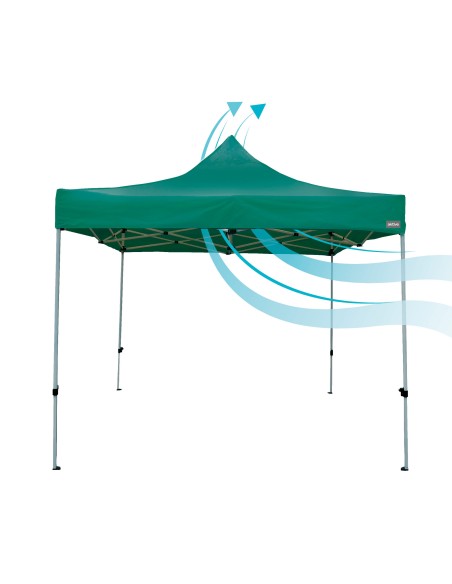 Tonnelle pliable et réglable en hauteur Max-Air 300x300x220/320 cm vert