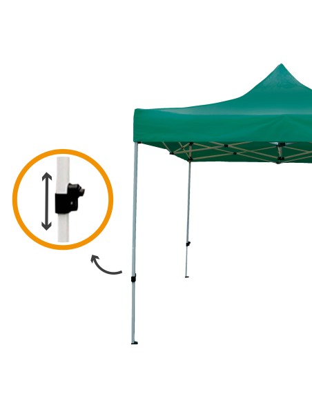 Tonnelle pliable et réglable en hauteur Max-Air 300x300x220/320 cm vert