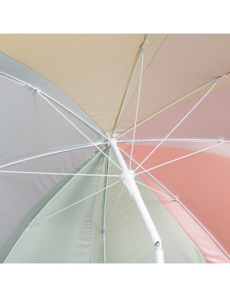 Parasol de plage inclinable multicolore D200 avec protection UV50