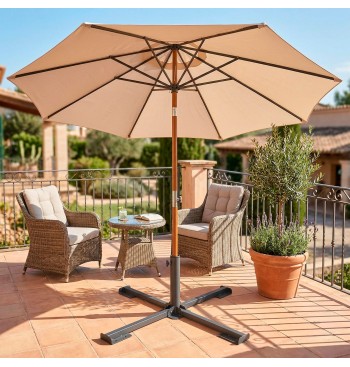 Pied de parasol pliable en métal 2