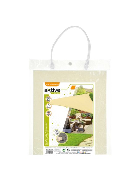 Store triangulaire 360x360x360 cm crème
