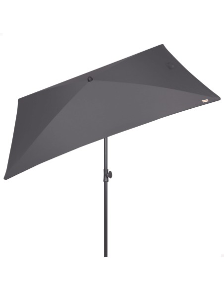 Parasol de jardin rectangulaire inclinable 200x125 cm UV30 anthracite