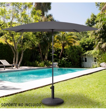 Parasol de jardin rectangulaire inclinable 200x125 cm... 2