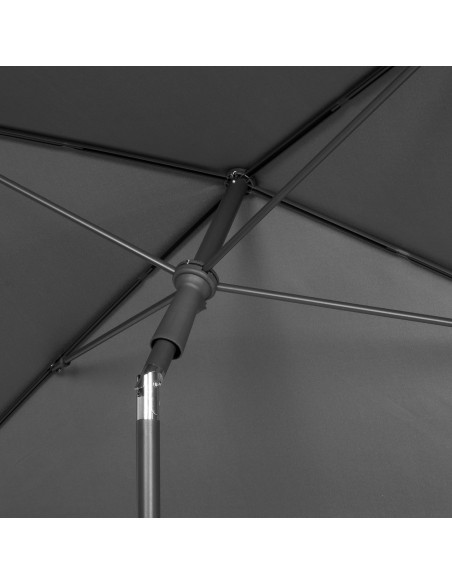 Parasol de jardin rectangulaire inclinable 200x125 cm UV30 anthracite