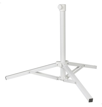 Base de parasol avec 3 pieds 100x83 cm métal blanc