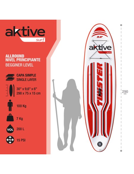 Planche de paddle surf gonflable pour débutants 9,6