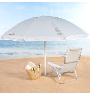 Parapluie de plage 8 cannes 220 cm parapluie de plage... 2
