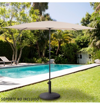 Parasol de jardin rectangulaire inclinable 200x125 cm... 2