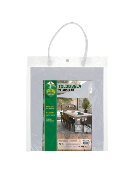 Store triangulaire 500x500x500 cm couleur blanc