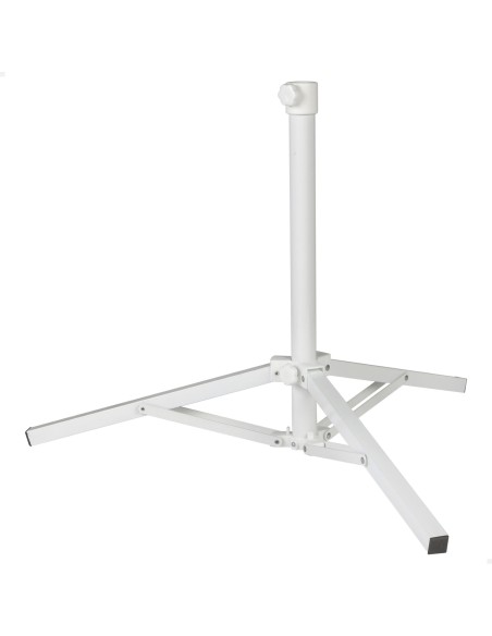 Base de parasol avec 3 pieds 100x83 cm métal blanc