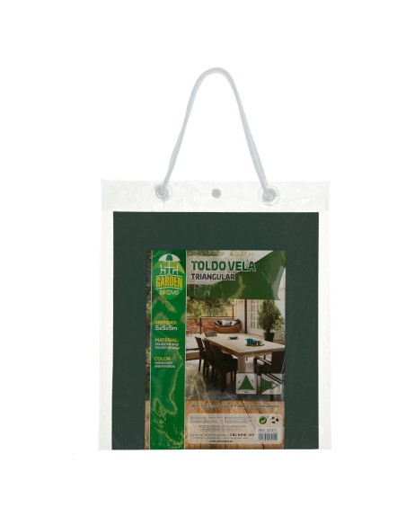 Store triangulaire 500x500x500 cm vert