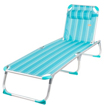 Transat de plage multipositions 186 x 49 x 30 cm...