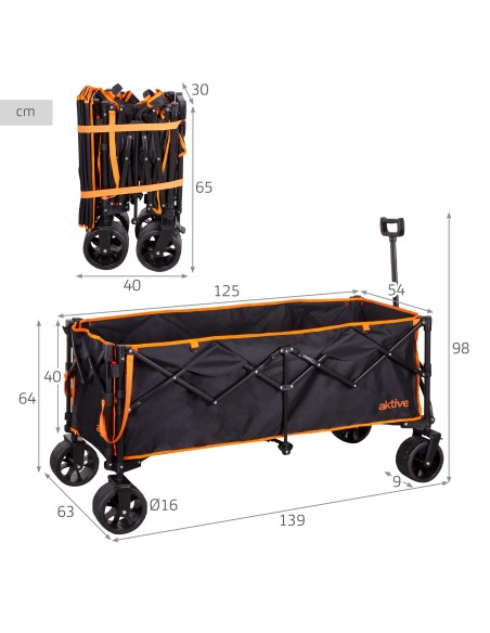 Chariot de plage XXL à roulettes