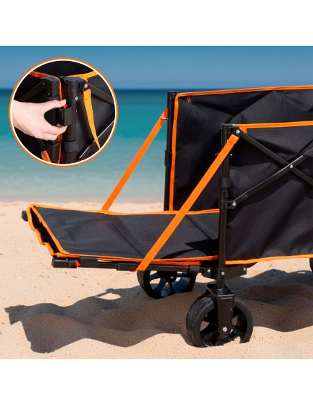 Chariot de plage XXL à roulettes