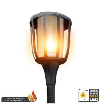 Balise solaire LED extérieure, lumière chaude en... 2