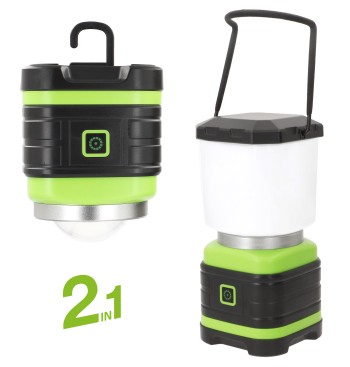 Lampe torche LED 2 en 1, à piles, avec crochet, 300 lumens 2