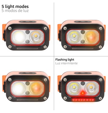 Éclairage avant réglable, 6 LED, 170 lumens 2