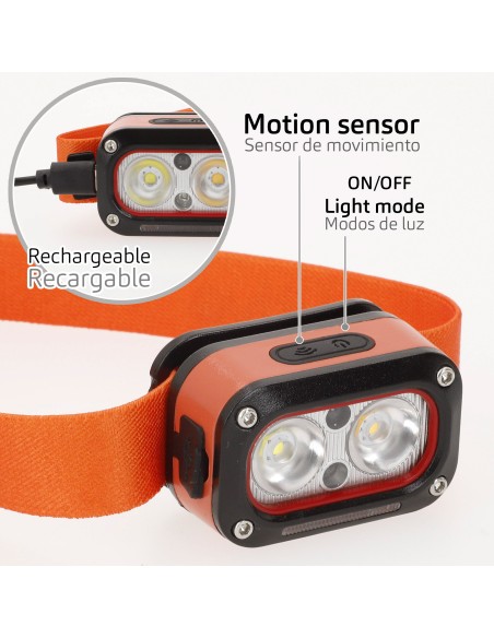 Éclairage avant réglable, 6 LED, 170 lumens
