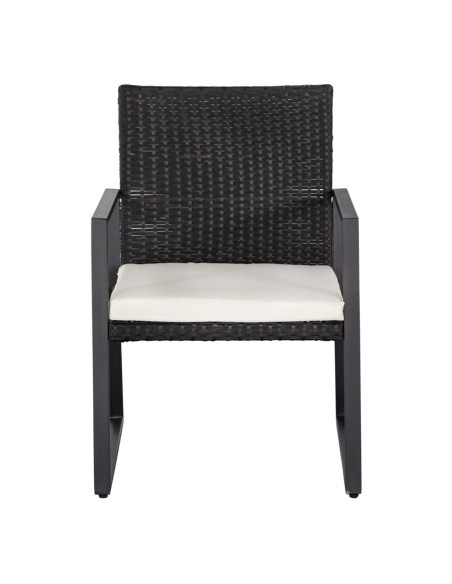 Ensemble table, 2 chaises et 1 canapé de jardin en rotin