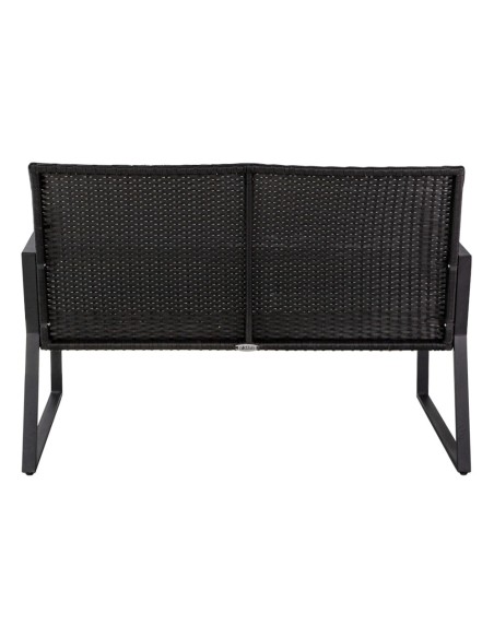 Ensemble table, 2 chaises et 1 canapé de jardin en rotin