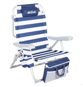 Silla playa multiposición 48x58x80 cm marinera con cojín,...