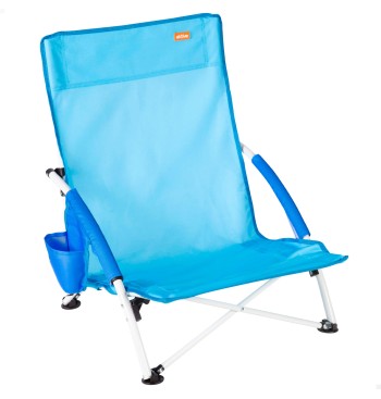 Aktive Beach Chaise de plage pliante bleu marine 50x49x66 cm