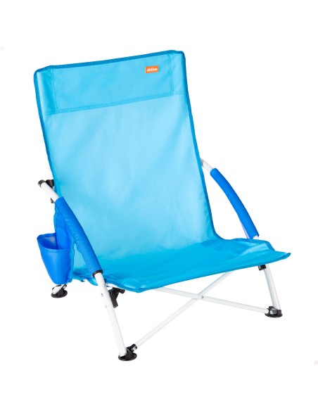 Aktive Beach Chaise de plage pliante bleu marine 50x49x66 cm