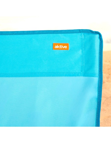 Aktive Beach Chaise de plage pliante bleu marine 50x49x66 cm