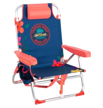 Chaise de plage pliante multipositions 50x54x80 cm