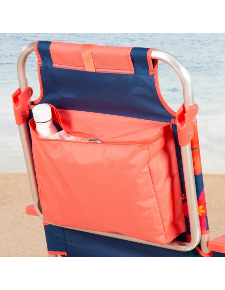 Chaise de plage pliante multipositions 50x54x80 cm