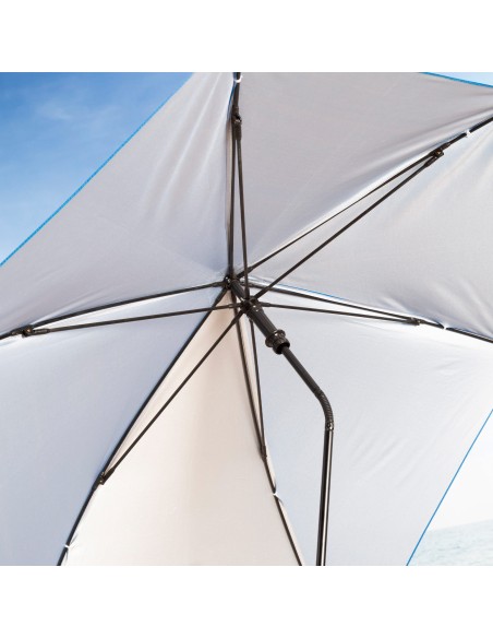 Chaise pliante avec parasol et porte-gobelet 50x49x65 cm