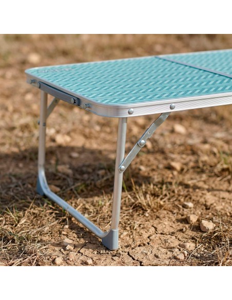 Table de camping pliante en aluminium avec poignée de transport 60x40x25 cm