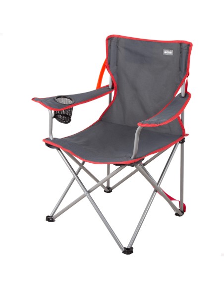 Chaise de camping pliante gris foncé, avec poignée 47x47x82 cm
