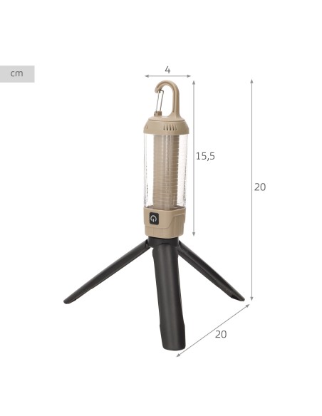 Lampe de camping rechargeable 3 en 1 avec trépied
