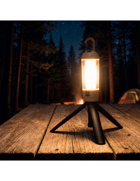 Lampe de camping rechargeable 3 en 1 avec trépied