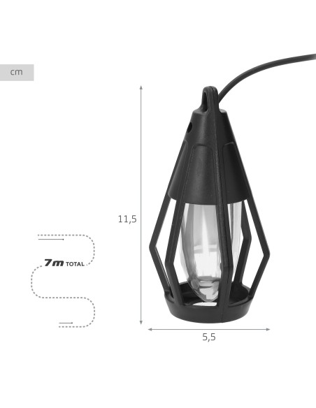 Guirlande lumineuse à 10 LED, 7 mètres