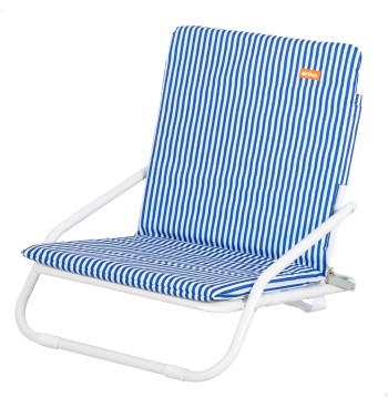 Chaise de plage légère à rayures avec poignée 46x60x50 cm