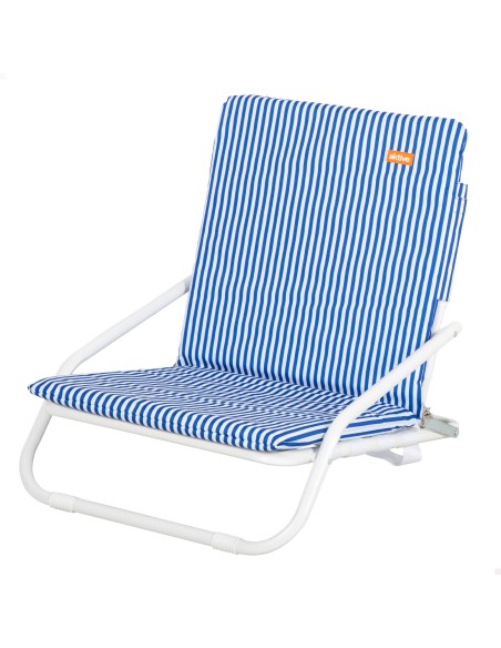 Chaise de plage légère à rayures avec poignée 46x60x50 cm