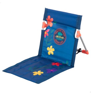 Tapis de plage imprimé avec dossier inclinable