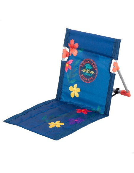 Tapis de plage imprimé avec dossier inclinable