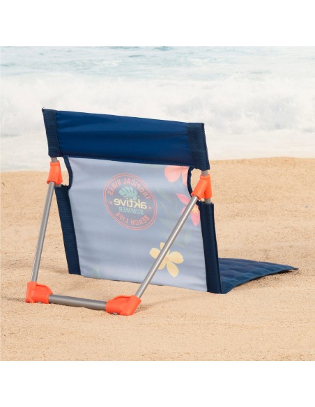 Tapis de plage imprimé avec dossier inclinable